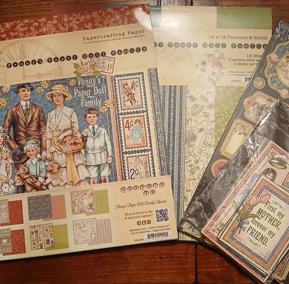 Graphic 45 Penny's Paperdoll Collection Bundle